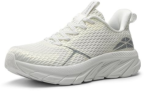 DREAM PAIRS Womens Trainers Road Running Shoes Comfortable Walking Shoes Athletic Workout Gym Cross Trainer Sneakers SARR009W,Size 4,All White,SARR009W