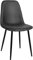 CLP Chaise De Salle A Manger Napier en Similicuir Tissu Ou Velours I Chaise avec Surface D'assise Matelassée Pieds en Metal I Charge Max.150 Kg, Couleur:Noir, Matériel:Vintage Similicuir