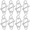 SUNNYCLUE 1 Box 8Pcs 925 Sterling Silver S Hook Clasps Jewellery Hook Clasps S Shape Clasp S Clip Necklace Bracelet Clasp Connector with Jump Ring for Jewellery Making Accessories DIY Craft Supplies