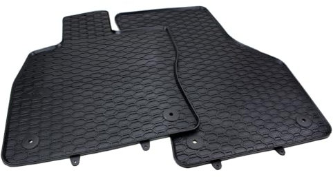 kfz-premiumteile24 Premium Waben Gummimatten Kompatibel mit Golf 7 5G ab 2012 für Leon 5F Baujahr 2012-2019 Fußmatten Vorne Allwetter Automatten 2-teilig 100% Passgenau