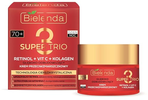 Bielenda SUPER 3 Trio Retinol + Vit C+ Kollagen 70+ 50 ml