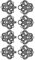 ECSiNG 4 Paar Vintage Swirl Flower Cape Verschluss Verschlüsse Nähen auf Haken und Ösen Cardigan Clip für Cape Coak Pullover Schal Shrug – Schwarz
