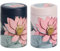 Dose Padma je 125g - 2er Set - mit blumigen Motiven aufwendig lackiert, Drehverschluss - Vorratsdose, Kaffee- Teedose lebensmittelecht - Ø 7,5cm Höhe 11,0cm