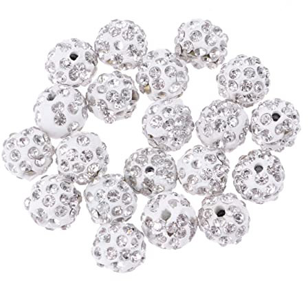 SHINEOFI 20St DIY-Perlen graceling gracy Halsketten mit Kristallen Halskette mit Strasssteinen eine Halskette schmuck Abstandsperlen Optional Halsband Verstreute Perlen Korn Kristallperlen