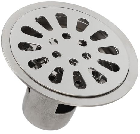 Edelstahl-Bodenablauf, 3,5 Zoll, Geruchshemmend, Tief Wasserabdichtendes Duschablauf-Set mit Multifunktionalem Design, Geeignet für Nass- und Trockenbereiche, Badezimmer, Balkone