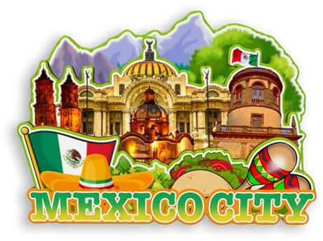 Quwsne Mexico City Mexico City Fridge Magnet Travel Souvenir 3D Tourist Gifts Classic Handmade Craft Monuments Home Decor -1800