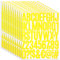 AHQiZFX 12 Blätt Buchstaben Zahlen Aufkleber,5cm Zahlen Buchstaben zum Aufkleben,Selbstklebend Wasserfeste Vinyl Alphabet Nummer Sticker,Klebebuchstaben Aufkleber,für DIY Scrapbook Kunsthandwerk-gelb