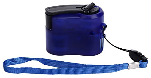 Power Bank a Manovella, Generatore Manuale Caricatore USB a Manovella per Telefono Caricatore USB Portatile a Manovella per Campeggio Escursionistico all'aperto (BLUE)
