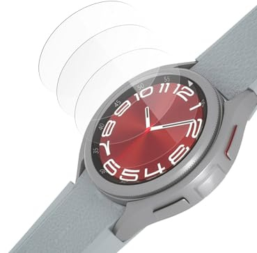 Sinoacc for Galaxy Watch 6 Classic 43mm Screen Protector Cover, 4-Pack, 9H Tempered Glass Diameter Size 33.5mm
