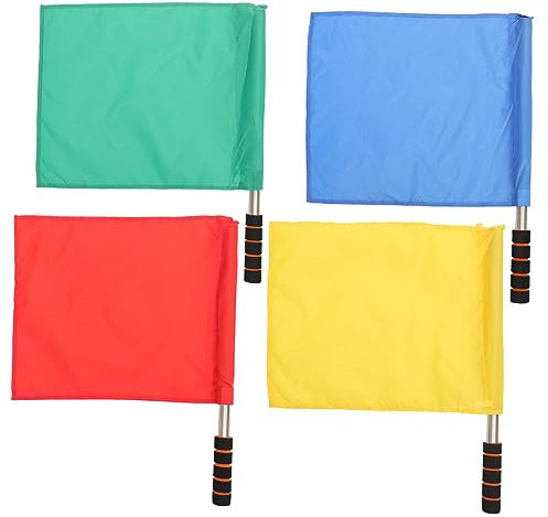 MOBUTOFU Handgehaltene Wehende Flaggen Schiedsrichterflaggen Für Den Renntag Verkehrsflaggen Für Fußball Und Rennen