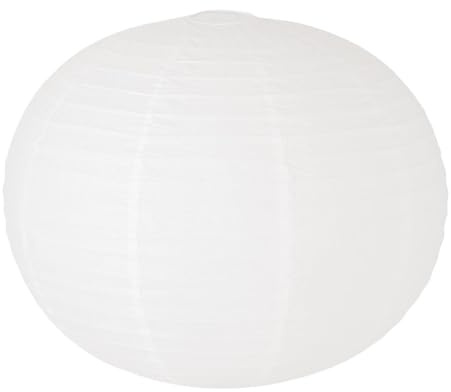 ValueLights | Large Easy Fit White Paper Globe Ceiling Pendant Light Shade | Ceiling Lights, Home Décor & Improvement Essential | Included LED Bulb | 560mm Shade Width