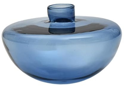 KESOTO Glas Blume Vase Pflanze Blume Container Hydrokultur Vase Blume Anordnung für Desktop, Blau