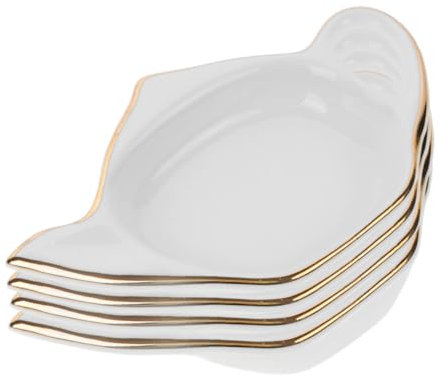 OFFSCH 4pièces Support De Sachets De Thé Céramique Forme De Théière Organisateur Multifonctionnel pour Sauces Snacks Et Desserts