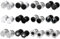 LOCCY 12 Paar Ohrstecker Schwarz Silber, Edelstahl Dot Ohrstecker Runde Flat Top Ohrringe 3/4/5/6/7/8mm Fake Plug Tunnel Piercing Punk Rock für Männer Jungen Frauen Mädchen (Set 1)