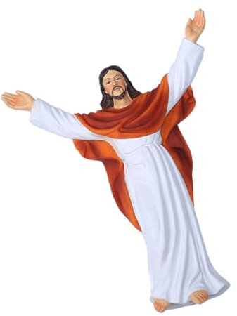 MAGICLULU Ostern Atmosphäre Dekoration Harz Jesus Schmuck Leichte Tragbare Religiöse Statue