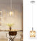CBJKTX Pendelleuchte Glas Hängelampe Modern - Hängeleuchte 1 Flammig Nachttisch Pendellampe 120CM Höhenverstellbar G9 Kristall Esstischlampe für Esstisch Schlafzimmer Esszimmer Bar ohne Leuchtmittel