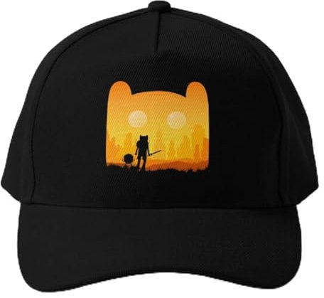 RDCGRS Finn Und Jake Abenteuer Baseballkappe Hut Fisch Bedruckte Haube Frühling Schwarz Sport Casquette Sommer Czapka