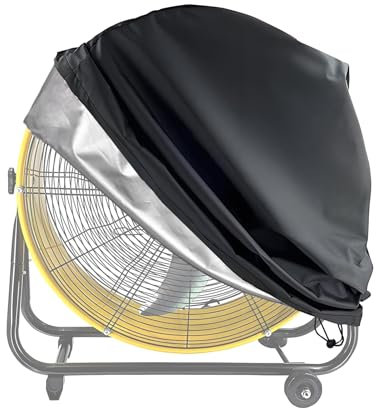 TIFILE Industrial Fan Cover, 600D Oxford Heavy Duty Outdoor Fan Cover, Waterproof & Dustproof Cover Fits Up to 24 High-Velocity Movement Drum Fan All-weather Protection