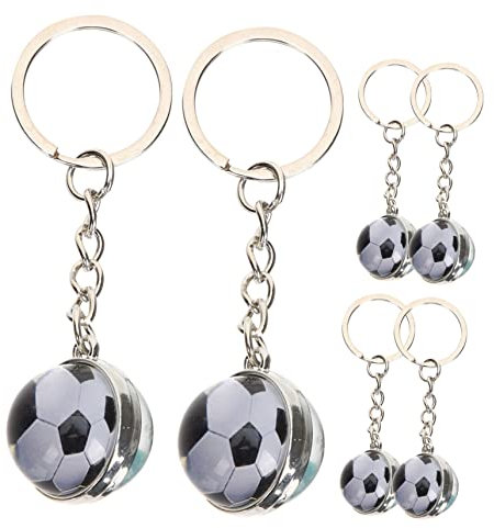 CHICAMPERA 6 Pièces Porte-clés Foot Drapeau Porte-clés De Voiture Porte-clés De Football Pour Garçons Trucs De Football Chaîne De Clés Porte-clés Du Portefeuille Porte-clés Basket Alliage