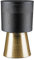 Casablanca Nama Cache-Pot cylindrique en Aluminium Noir craquelé Hauteur 29 cm Diamètre 18 cm