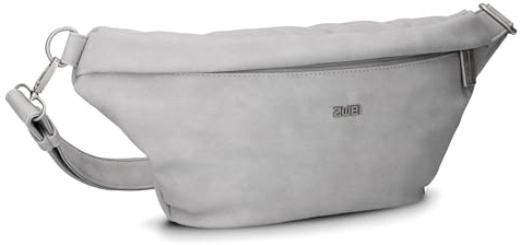Zwei Damen Hip Bag Mademoiselle.M MH80 Bauchtasche 40 cm 3 Liter, Crossbody Bag wasserabweisend, 3-in-1 Bequeme Brusttasche, Gürteltasche & Hüfttasche (Nubuk-Ice)