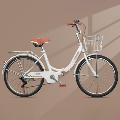 20/22/24/26 Zoll Klapprad Mit Rahmen Aus Kohlenstoffstahl, Singlespeed-Damenklapprad Mit Doppelscheibenbremsen, Klapprad Für Den Stadtverkehr E,26 inch
