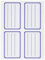 AVERY - Schuletiketten blau liniert - Format 36 x 56 mm - 20 Stück