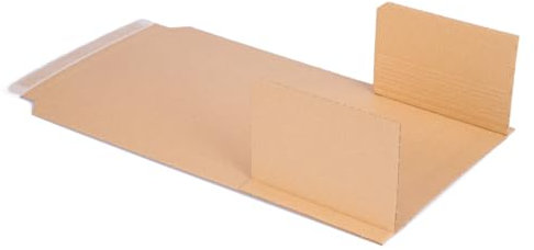 verpacking 400 Buchverpackungen selbstklebend in Braun 217 x 155 x 10-50 mm braun Kartonagen BV-1 Wickelverpackung