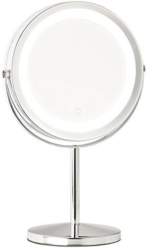 Sichler Beauty LED-Kosmetikspiegel, 2 Spiegelflächen, Akku, 3X / 7X Vergrößerung