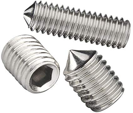 Yudesun Ferramenta Strumento Chiodi Elementi di Fissaggio Punta a Cono Acciaio Inossidabile Viti Senza Testa - Esagono Incassato Tazza Filettatura Metrica Chiave a Brugola a Bussola Vite M3 M4