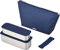 Thermos DSA-604W NC 2-Tier Bento Box, Slim Fresh Lunch Box, 21.2 fl oz (635 ml), Navy Checkered
