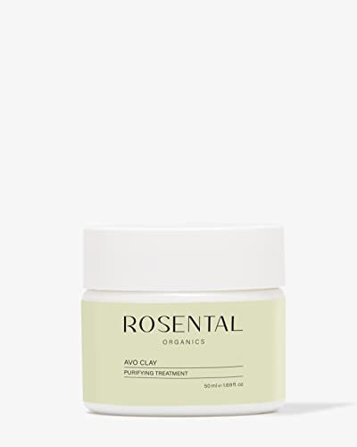 ROSENTAL ORGANICS Avo Clay Mask 100% Natürlich -Detox Maske Gegen Unreine Fettige Haut und Mitesser