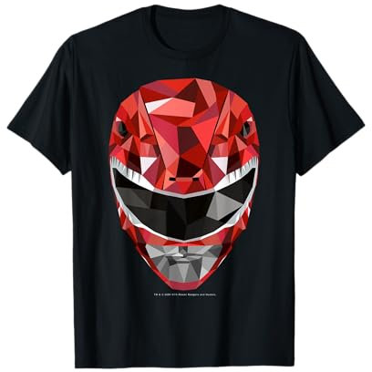 Power Rangers Red Ranger Polygon Helmet T-Shirt