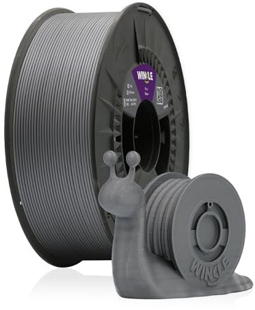 WINKLE PLA HD Filament 1.75mm Silber, 300g Spule, 3D Drucker Filament Kompatibel mit FDM Druckern, 3D-Druckmaterialien, Maßgenauigkeit +/- 0.05mm, Bioabbaubar Leicht zu Bedrucken