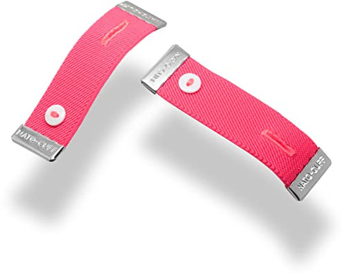 Nato Cuff - Remontez Vos Manches avec élégance - Fini Les Ourlets sur Vos Chemises - Manchette Elastique Anti dérapante (Fluo Rose)
