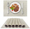 LIFEWAER Tovagliette Colazione Plastica Set di 6 Tovagliette Americane Lavabili Tovagliette Personalizzate Sottopiatti Pranzo per Tavolo da Cucina,S01 Bianco Beige
