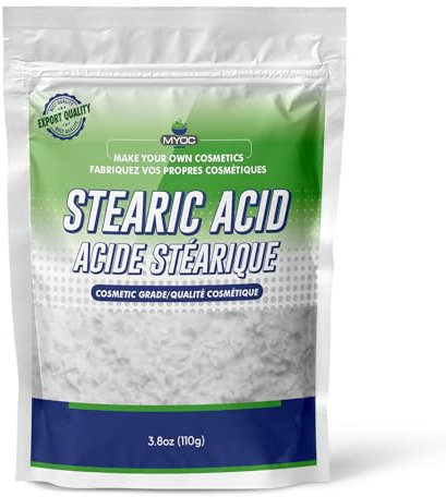 Weißes Myoc-Stearinsäure-Pulver für Seife, Creme, Lotion, Rasierschaum-Shampoo – 110 g