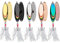THKFISH 5 pièces Cuillers de Pêche à la Truite Perche Brochet Leurres de Pêche Cuillère Tournante Métallique à Truite Brochet Perche Carnassiers
