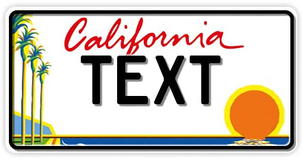 Funschilder.de - USA-Motiv, individuell gestaltetes Funschild, Wunschmotiv mit verschiedenen Staaten, Kennzeichen aus Aluminium mit Wunschtext, Made in Germany, 300 x 150 mm