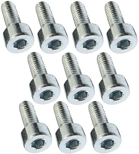 AERZETIX - C47616 - Satz von 10 stück - bolzen innensechskantschrauben M4x10 - mit innensechskantkopf - Ø4x10mm - DIN 912 - klasse 8.8 - aus verzinktem stahl - heimwerken - montagewerkzeug eisenwaren