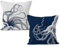 HIWX Nautical Coastal Beach House Sea Life Decorative Pillowcase Throw Pillow Cover, Ocean Themed Octopus Tentacles for Sofa Bed Room Home Decor 18 x 18 Inch Set of 2 Pillow Case