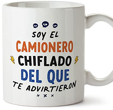 MUGFFINS Tazas para CAMIONERO hombre - En Español - Todos te advirtieron - 11 oz / 330 ml - Regalo original y divertido