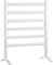 HOMCOM Scaldasalviette Elettrico da 140W, Portasciugamani Riscaldato a 6 Barre con Temperatura 45°C-55°C, in Alluminio, 69x36x90 cm, Argento