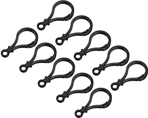 sourcing map Plastic Lobster Clasps, 48mm Colorful Claw Snap Clip Hooks for Lanyard, Keychains, DIY Crafting, Black, 24Pcs