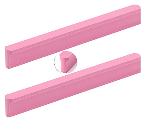 2 Stück Schrankgriffe Rosa Möbelgriff Rund T-förmig Profilgriff Aluminiumlegierung SchubladenKnöpfe Türgriff Zugknöpfe für Schlafzimmer Küche Kleiderschrank (Lochabstand 128mm)