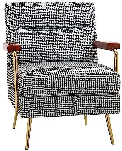 HOMCOM Ohrensessel Relaxsessel, Polstersessel mit Leinenoptik, Akzentsessel, Esszimmerstuhl mit Stahlbeine, Loungesessel für Schlafzimmer, Wohnzimmer, 72 x 81,5 x 87,5 cm
