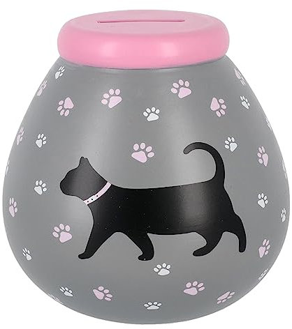 Pot of Dreams Limited Edition of Money Boxes from Dogs & Cats to Home & Tree of Life - SMASH to open savings bank (Black Cat)