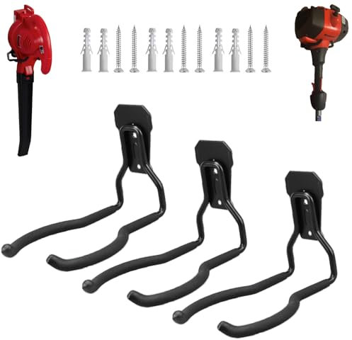 Juformin Weedeater, appendiabiti per tagliabordi, per mangiatori di erbacce, ganci da parete per garage, supporto per utensili elettrici per parete del garage, ganci per organizer e stoccaggio di