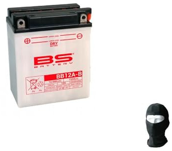 Kompatibel mit Honda 600 XL V Transalp 1996, gebrauchsfertige Batterie BS BB12A-B(YB12A-B) Batterien 12 Amp 12 V für Motorrad 134 x 80 x 160 mm