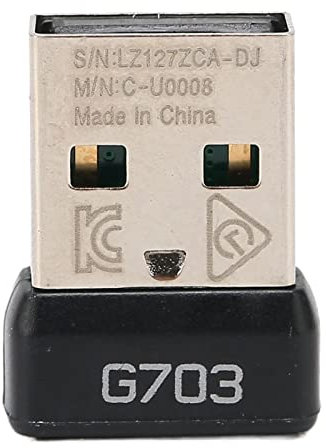 for Logitech Replacement USB Receiver, Mouse Receiver Adapter for Logitech G703 Lightspeed, 2.4G Wireless Mouse Adapter, Lightweight and Portable (Receiver Only)